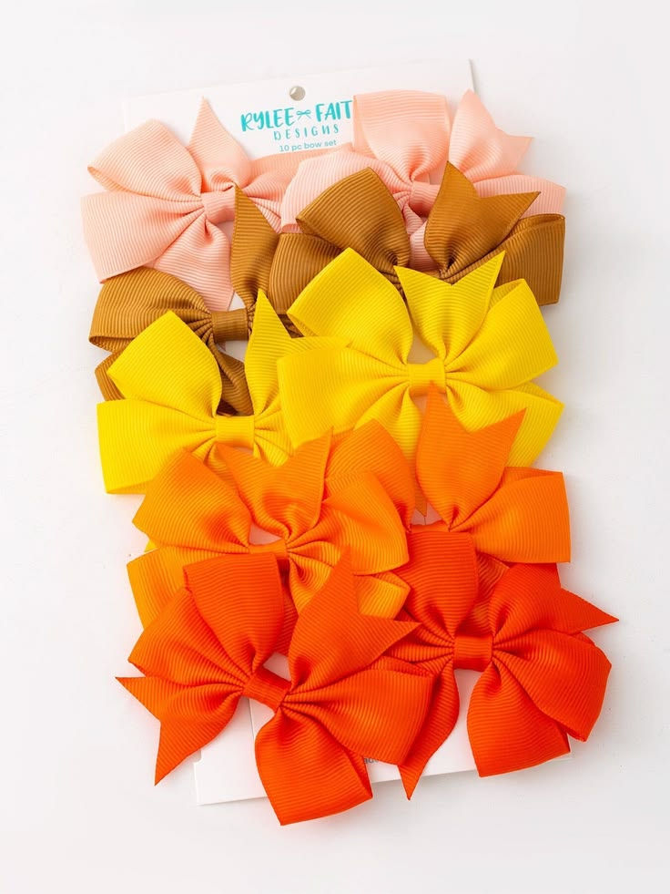 Marigold Bow Clip Set (3-pack)