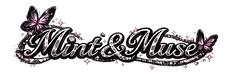 Mint and Muse brand logo featuring minimalist pink/black typography with a botanical butterfly emblem.