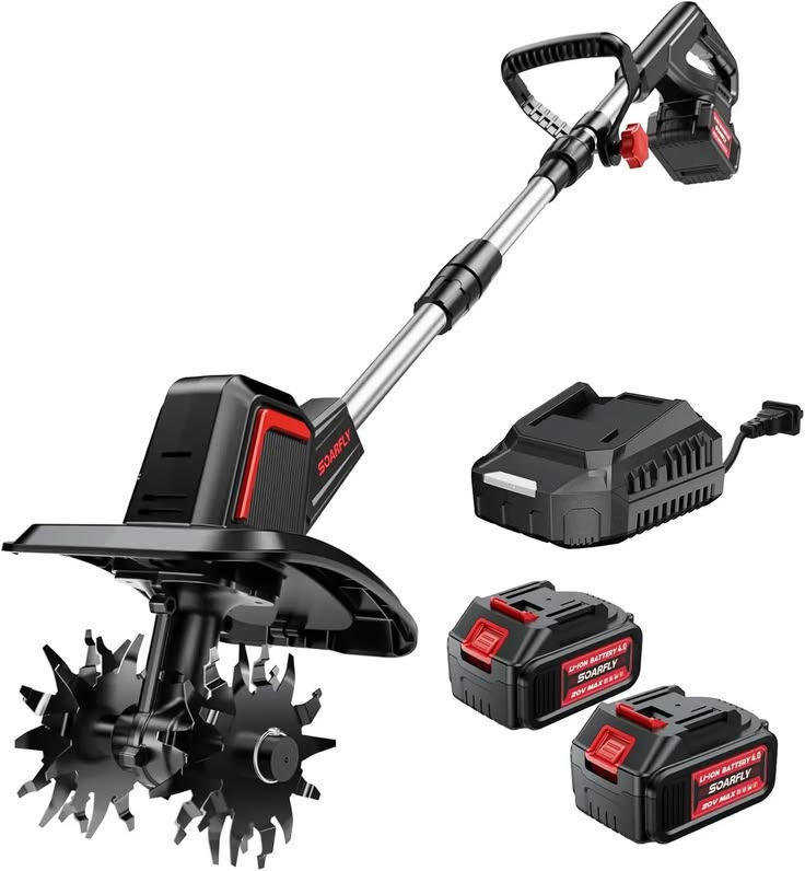 OARFLY Upgraded Cordless Electric Tiller & Cultivator — 20V, 8.0Ah