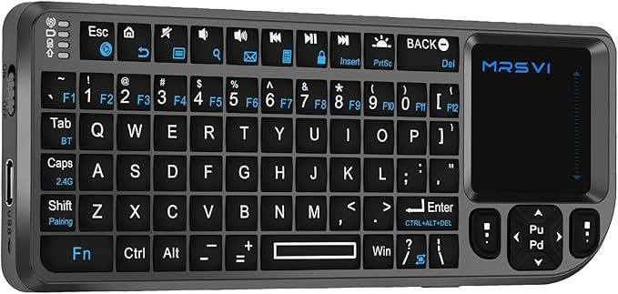 Thumbnail: MRSVI Mini Keyboard with Touchpad — Bluetooth & 2.4G Dual-Mode