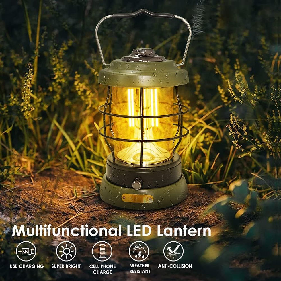 Miniaturbild: Rechargeable Camping Lantern 1500 High Lumens Hurricane Camp Light 2 Modes Porta