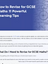 How to Revise for GCSE Maths