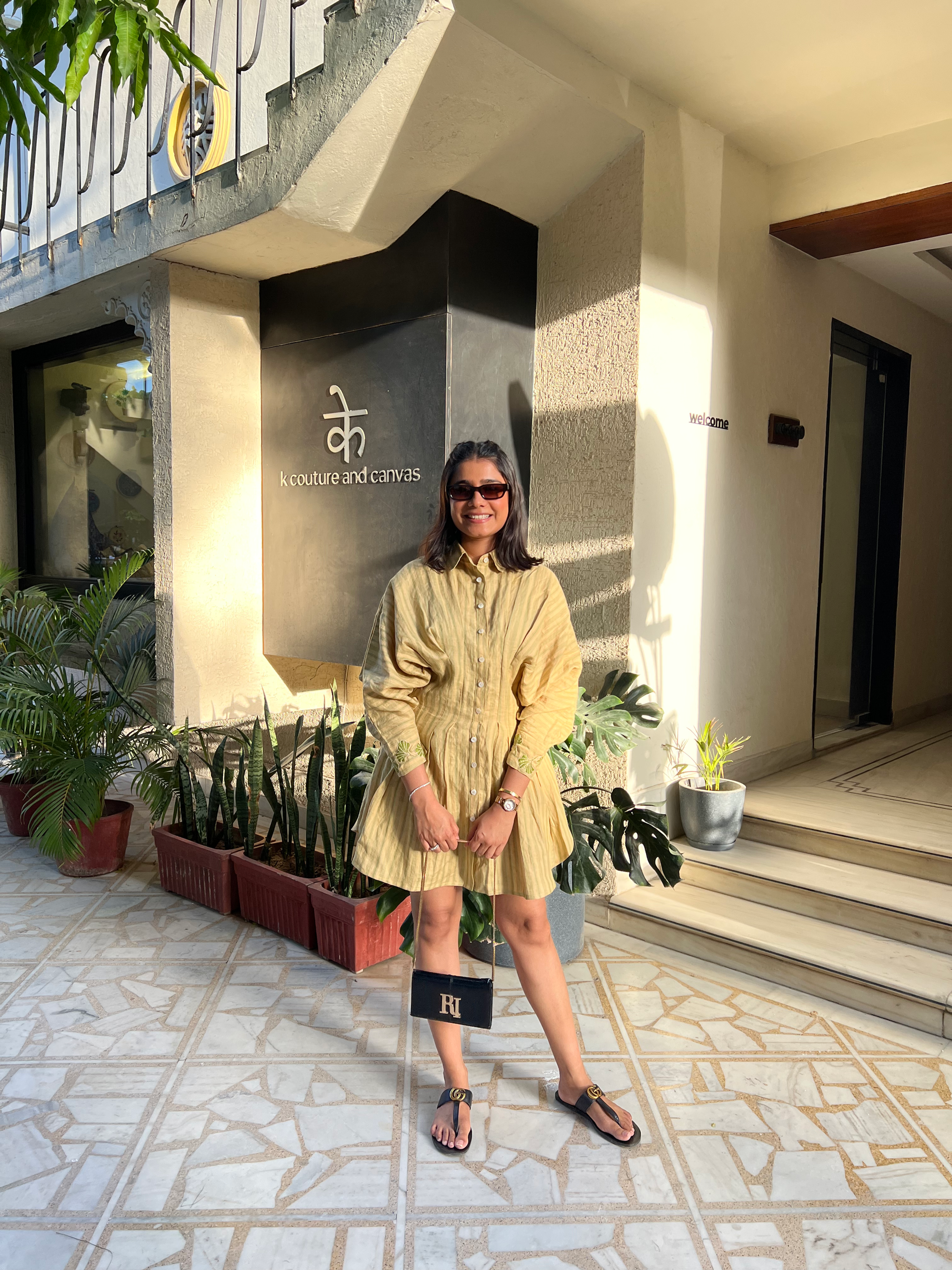 Green Ember Pleated Dress