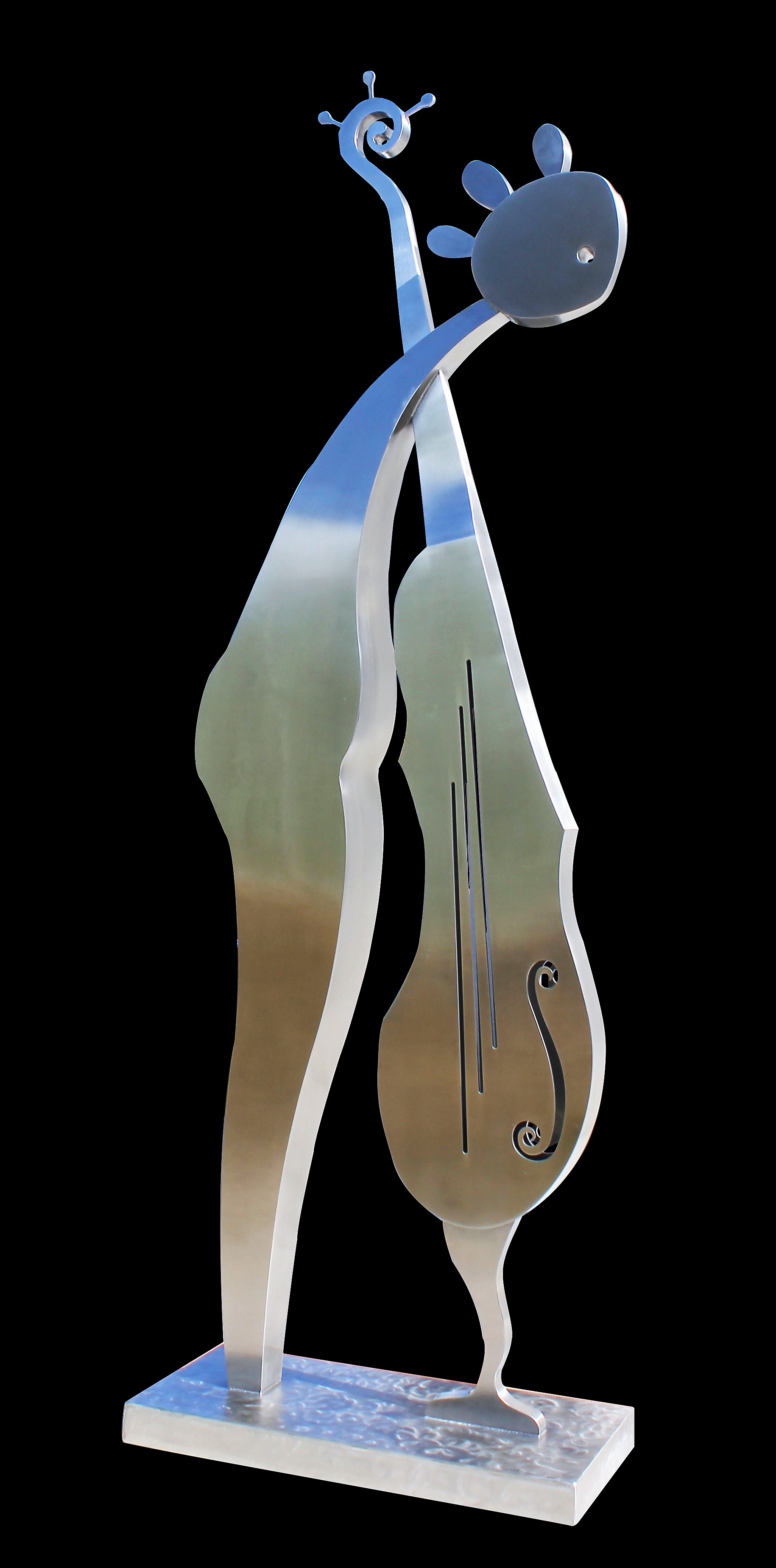 PIZZICATO 8 ex inox L 62 x 30 H 190 cm.
