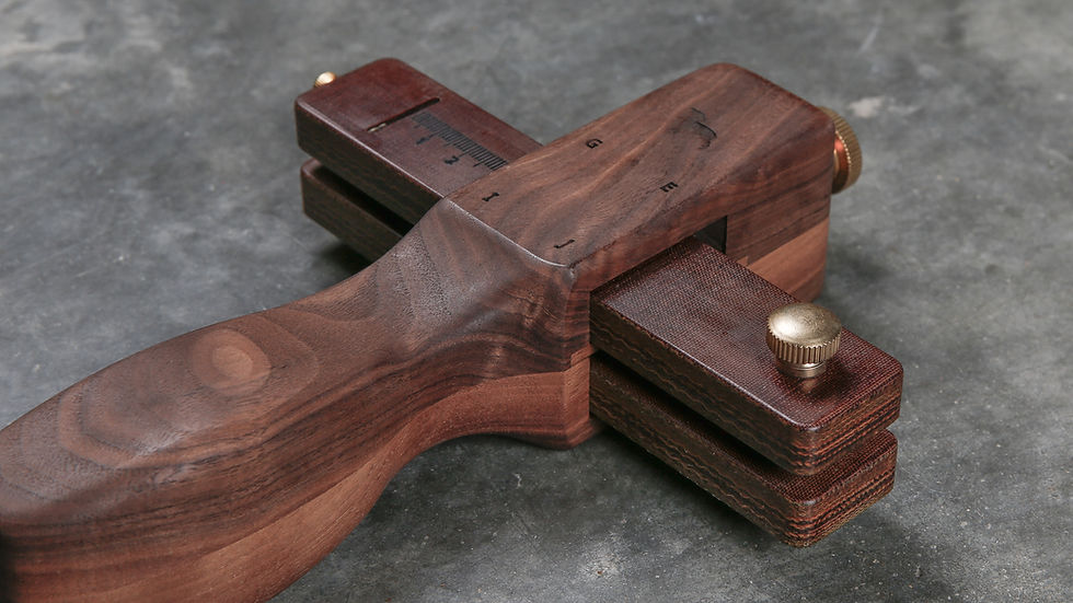 Thumbnail: V2 Geji Adjustable Leather Belt/Strap Cutter -Walnut & Micarta