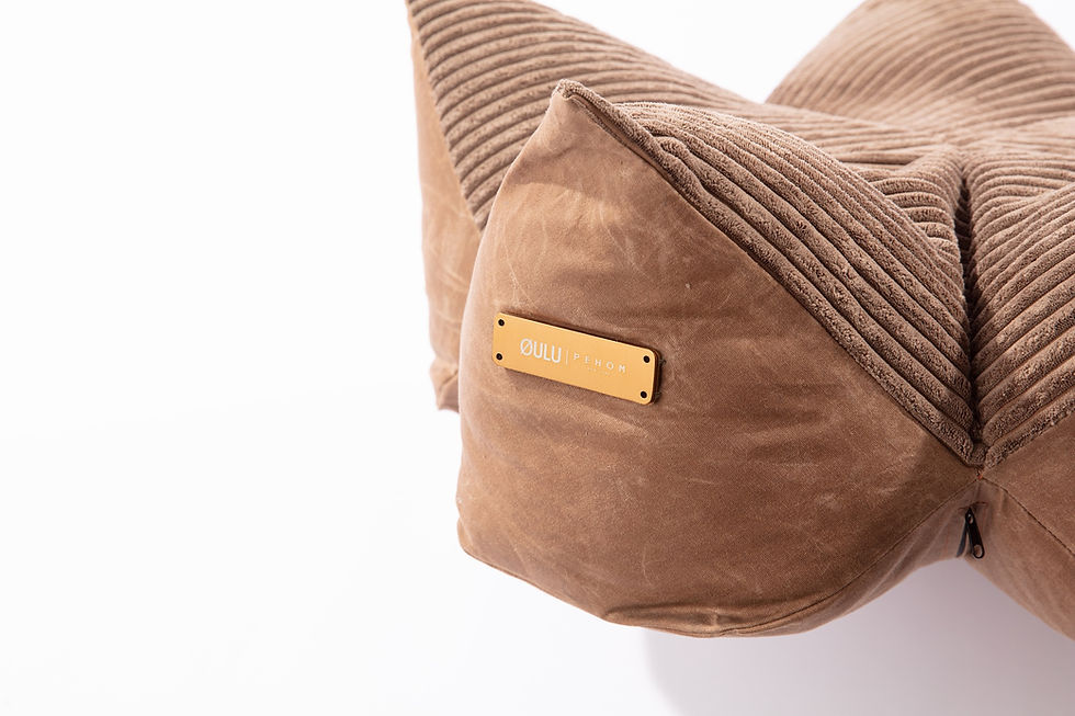 Thumbnail: Oulu x Pehom Cuddle Pet Pillow Bed - Canyon Brown