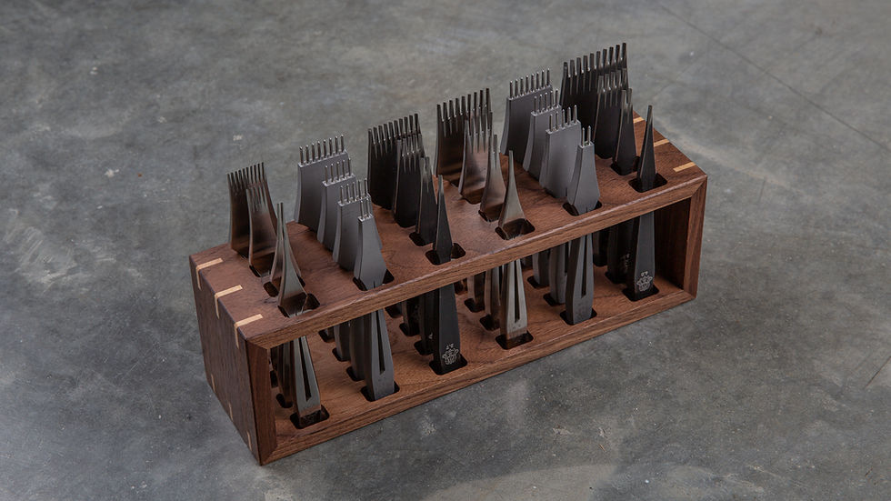 Thumbnail: Walnut Pricking Iron Chisel Rack - Type D