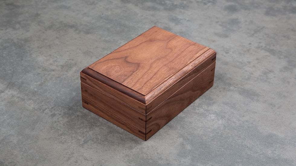 Thumbnail: Small Walnut Keepsake Box w/ Magnetic Lid
