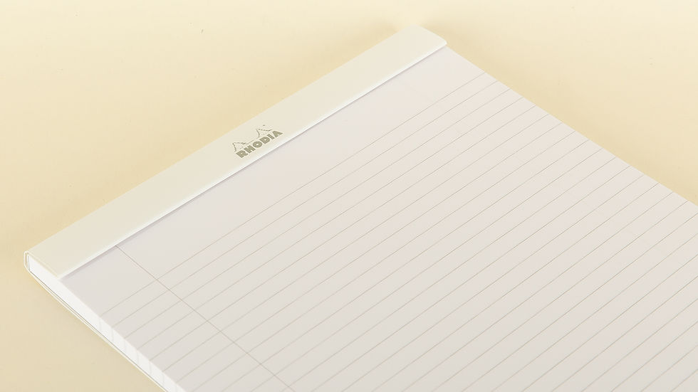 Thumbnail: Rhodia Ice White Head-Stapled Notepad No.18 A4 Lined w/margin
