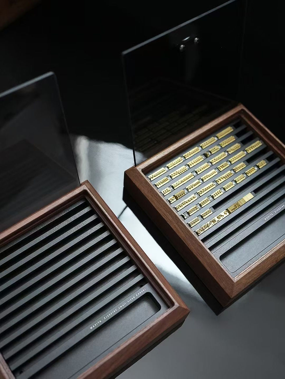 Maxita Brass Type Set Storage Box