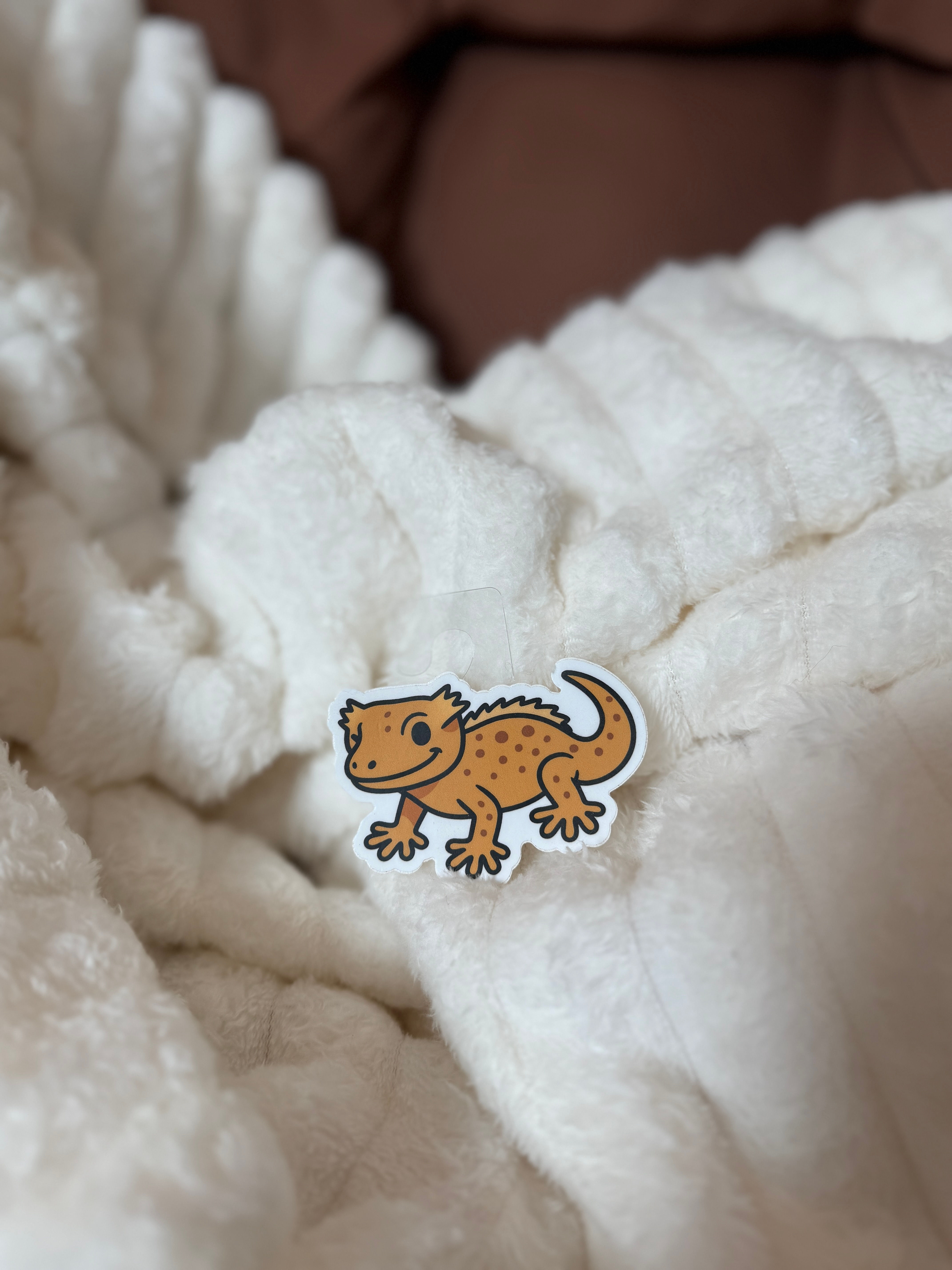 Crested Gecko Orange Sticker