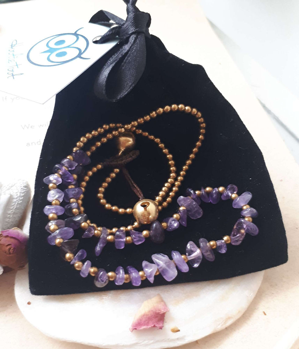 Thumbnail: Brass Crystal Chip Necklaces 