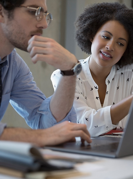 Colleagues Working in Office