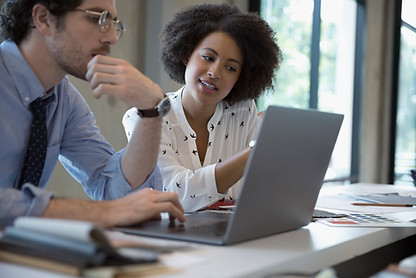 Colleagues Working in Office