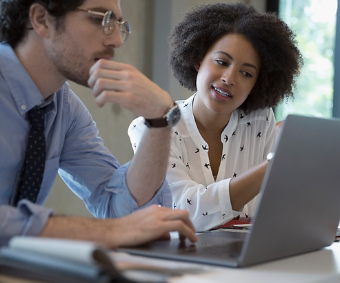 Colleagues Working in Office