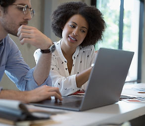 Colleagues Working in Office