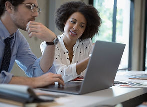 Colleagues Working in Office