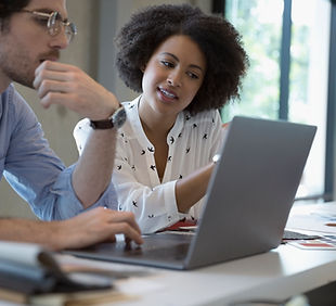 Colleagues Working in Office