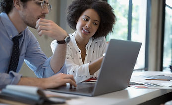Colleagues Working in Office