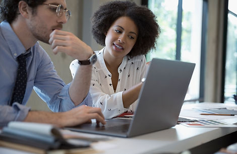 Colleagues Working in Office