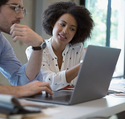 Colleagues Working in Office