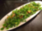 Miso and Orange Dressed Green Beans with Shitake Mushrooms and Rocket