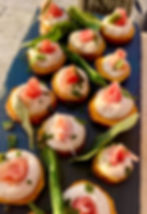 Sweet Potato topped with Cannellini Bean and Parma Ham with Crispy Sage Leaves