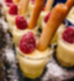 Lemon Posset Shots with English Rasperries
