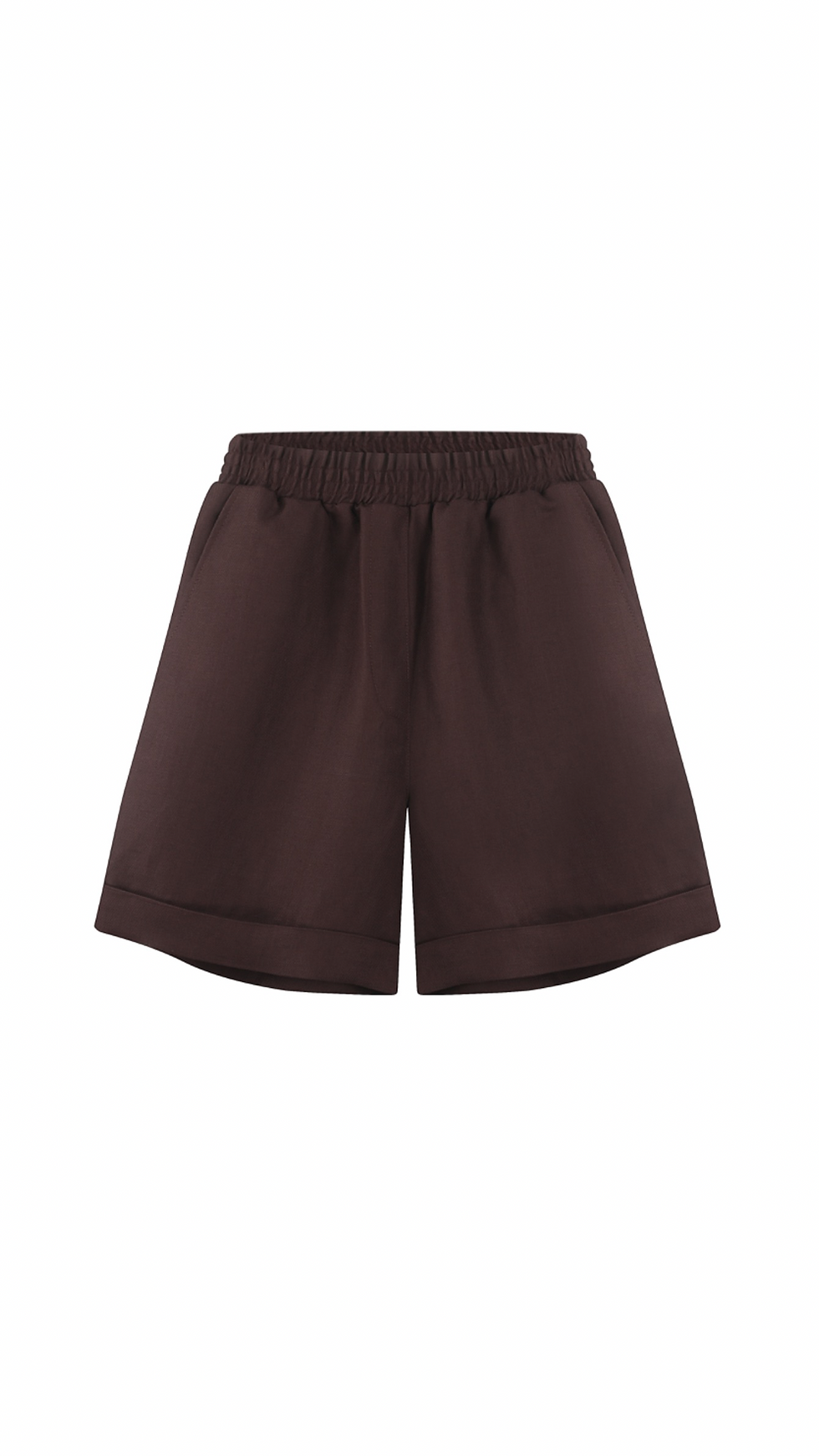 Прев'ю: Коричневі шорти з льону