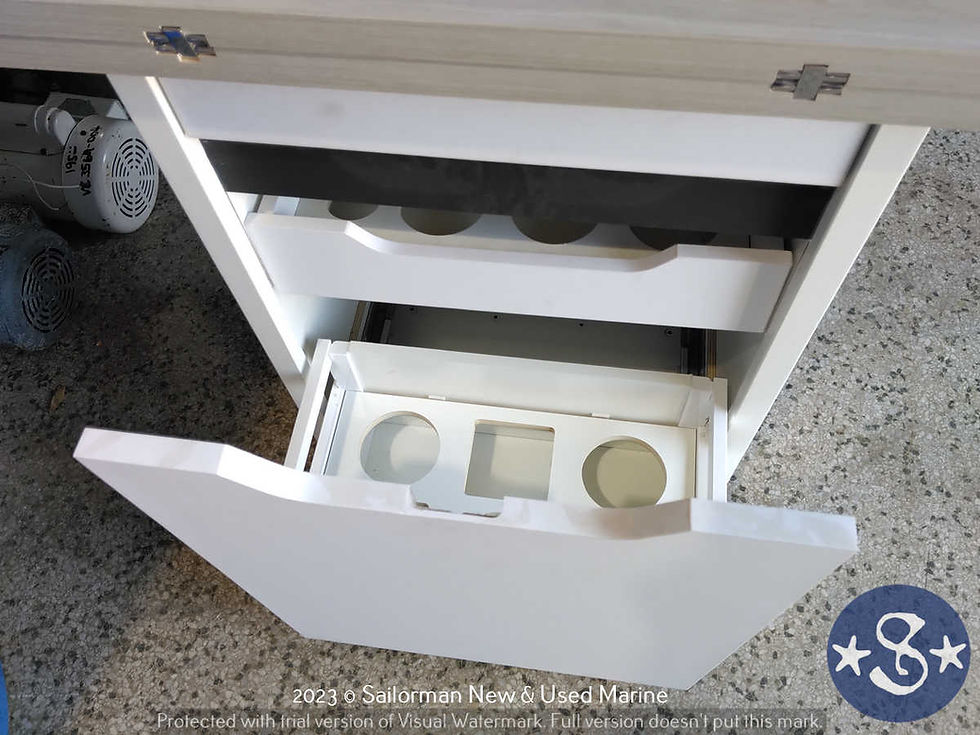 Thumbnail: Drop-Leaf Table with Base Cabinet and Storage