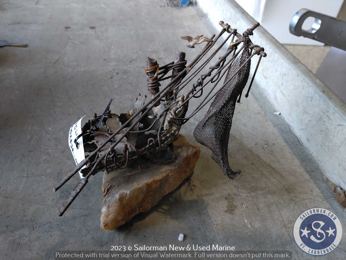 Boat and Dock on a Rock