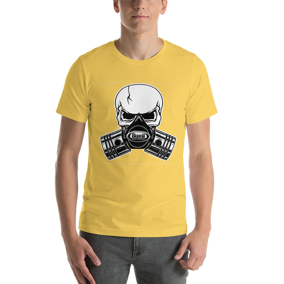 Thumbnail: Gasmask American Buell Skull Short-Sleeve Unisex T-Shirt