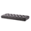 Miniature : Banc Matelassé Lisse - Adélaide - Tissus Zébre sur Pieds Medicis Noir - 150cm