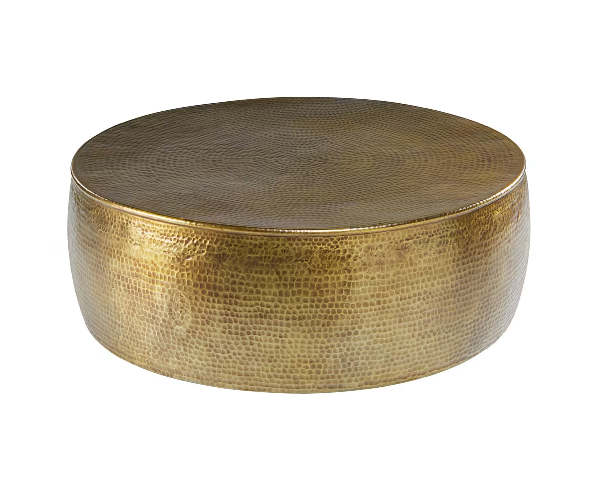 Paloma - Table basse en laiton martelé - 98cm Diam