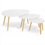 Thumbnail: 3 tables basses gigognes GAIA laquées blanc scandinave