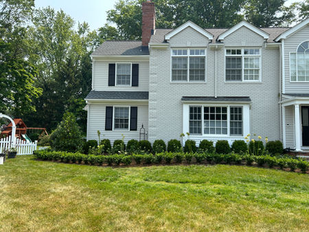 Exterior house with garden landscape