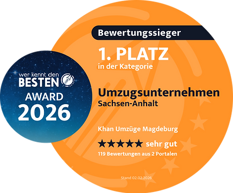 Auszeichnung beste Umzugsfirma Magdeburg