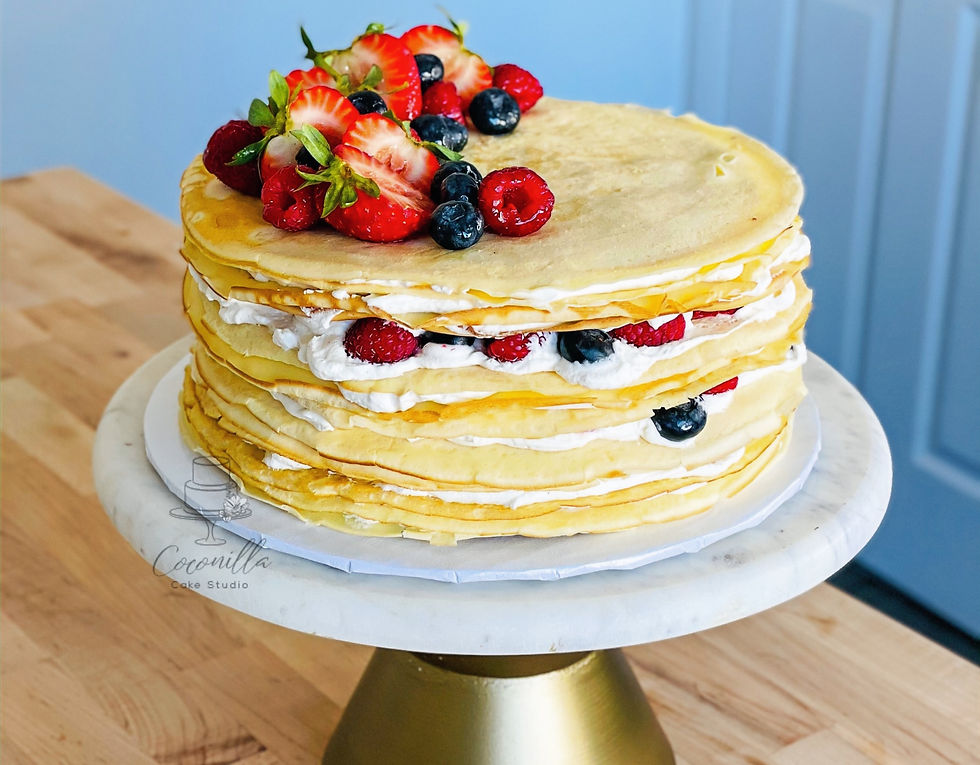 Crepe Cake (with Sweet Whipped Cream)