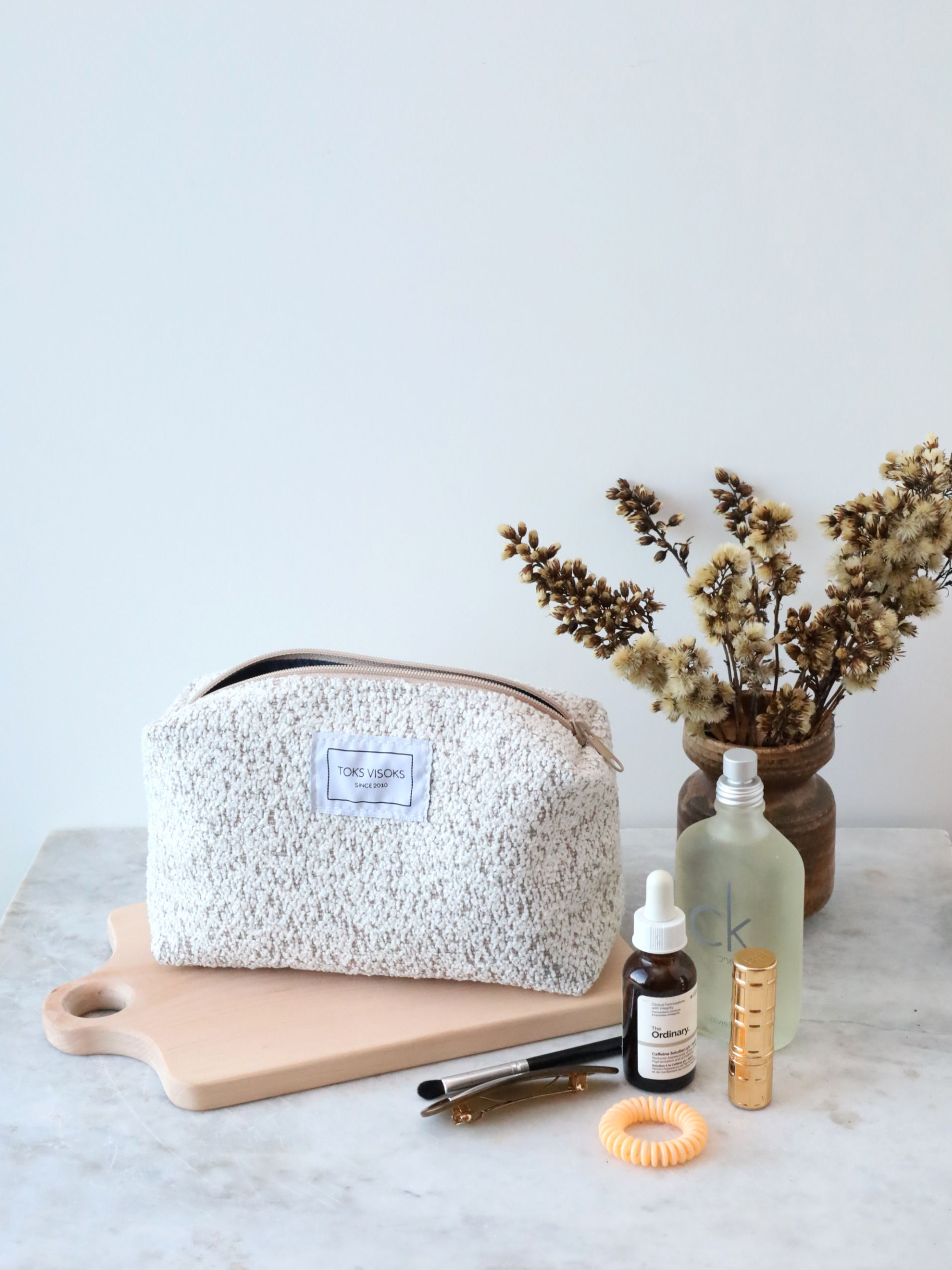 LORNA MAKEUP BAG IN RECLAIMED FURNITURE CANVAS
