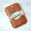 Thumbnail: SUNDAY WALLET IN GREEN AND CAMEL BROWN LEATHER
