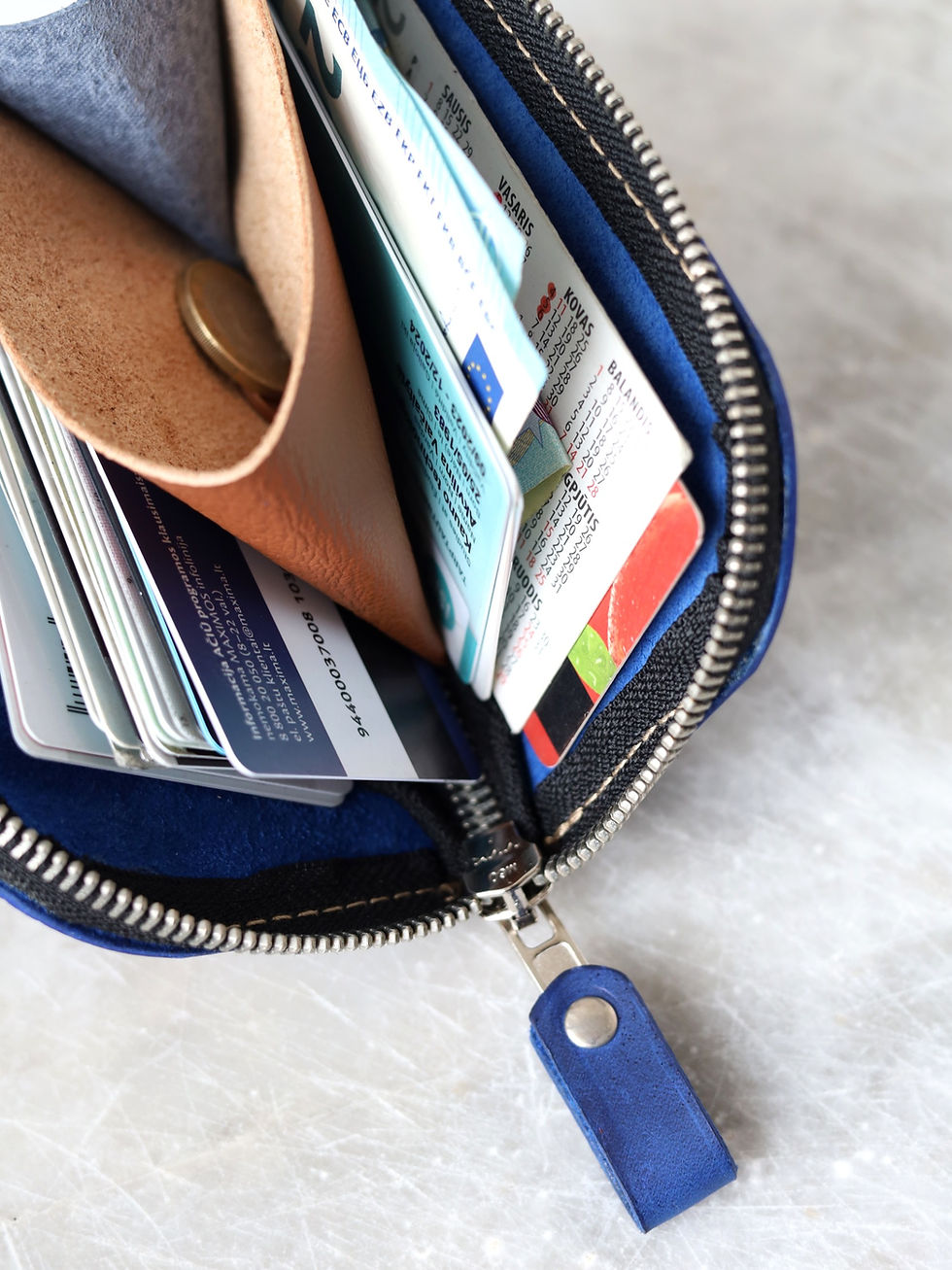 Thumbnail: WEDNESDAY WALLET IN IN VEGGIE DYED BLU