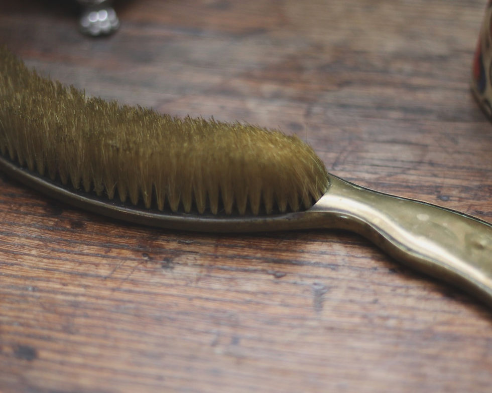 Thumbnail: VINTAGE BRASS CRUMB BRUSH
