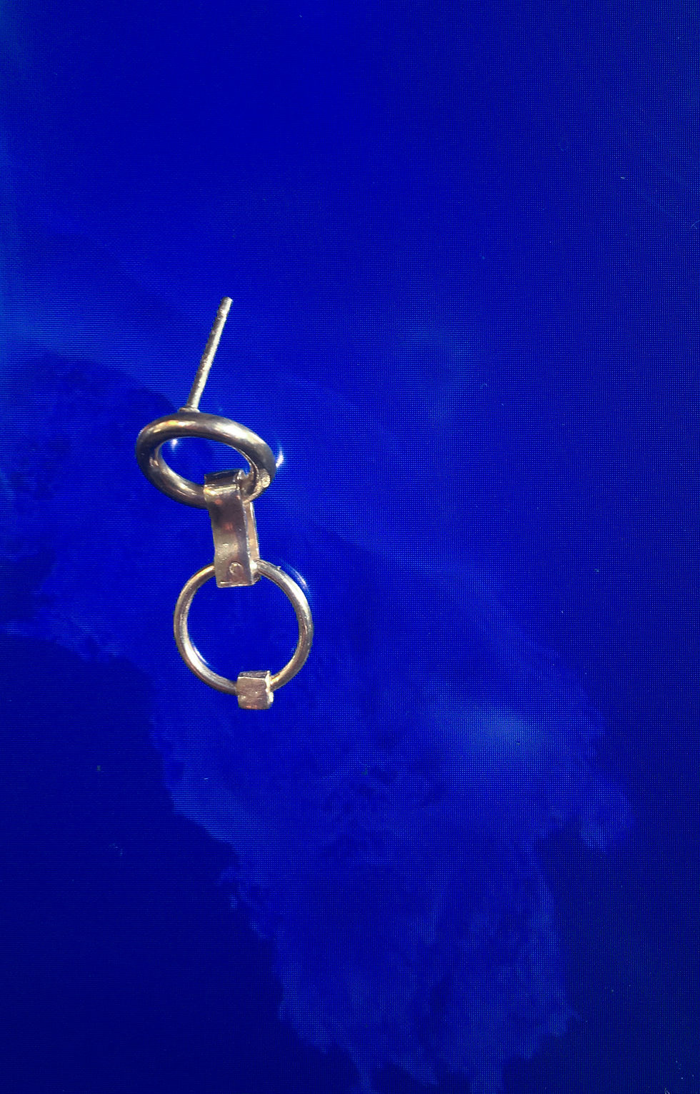 Silver link earrings