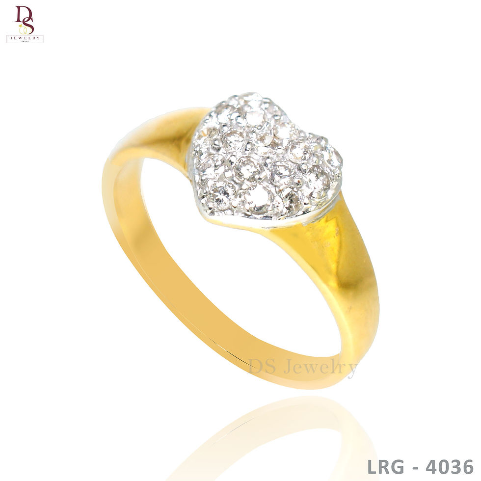 Thumbnail: 14K-YG Heart Diamond Ring