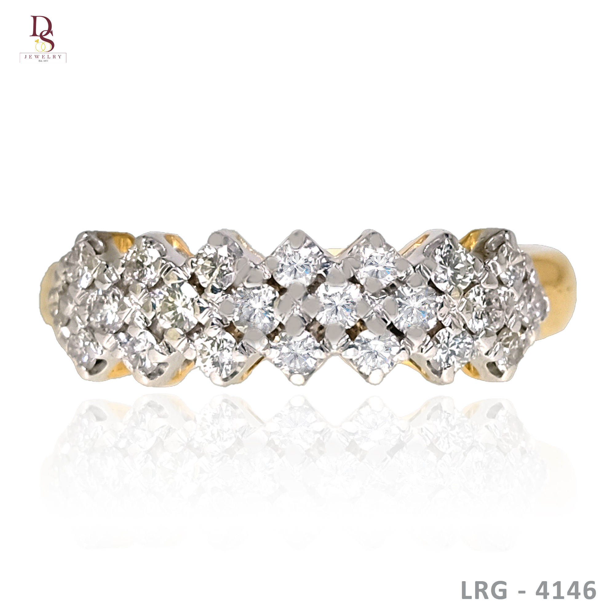 14K-YG Diamond Design with 28 Diamond Ring