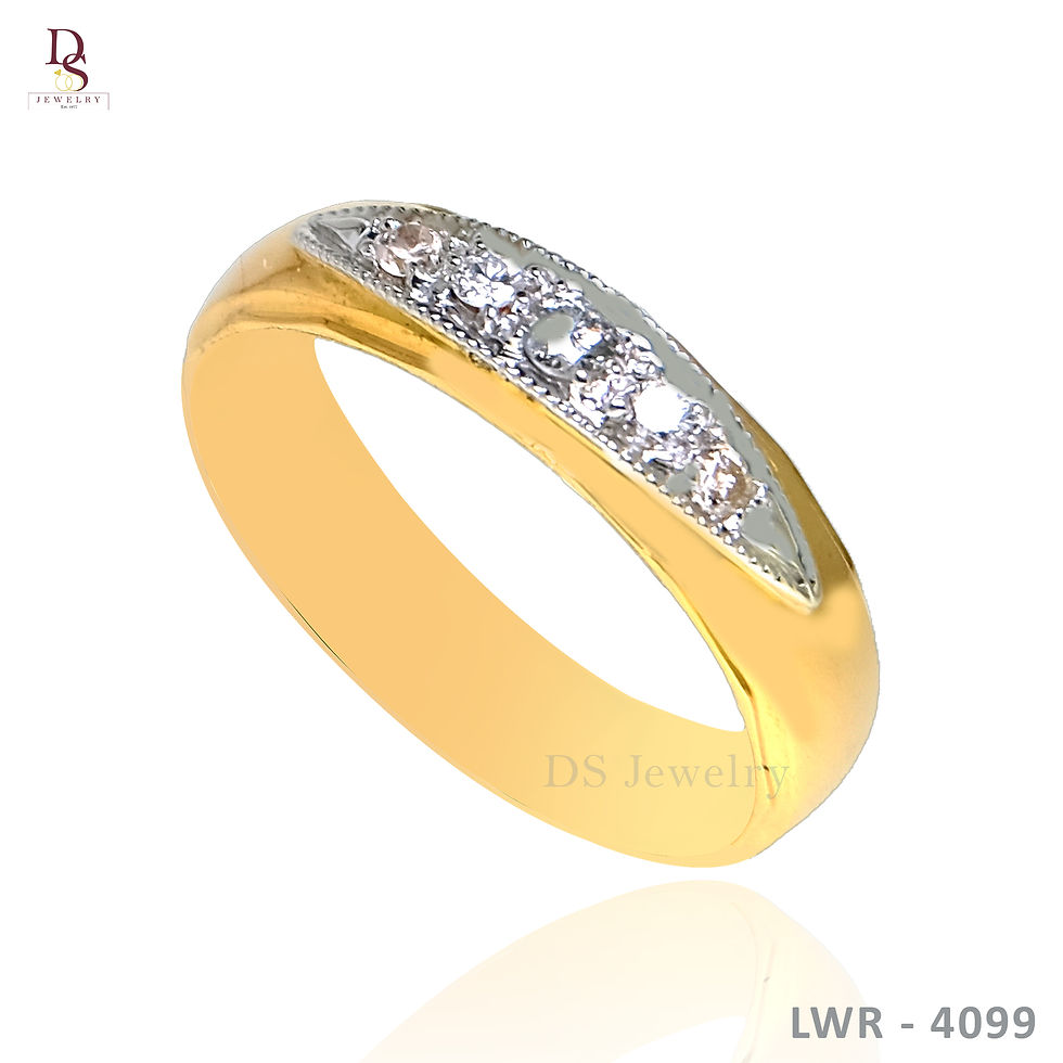 Thumbnail: 14K-YG Five Diamond  Wedding Ring