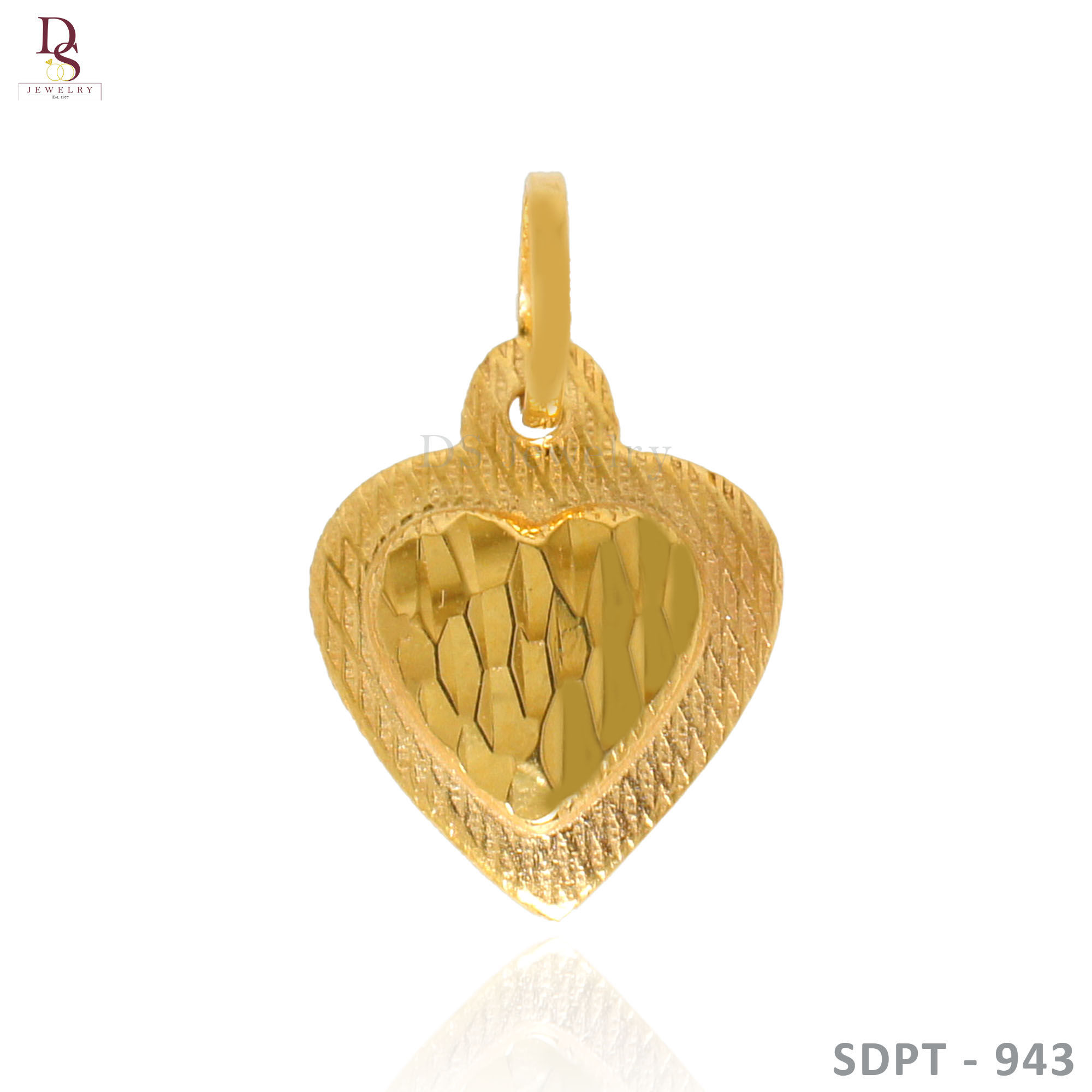 18K-YG Heart  Pendant