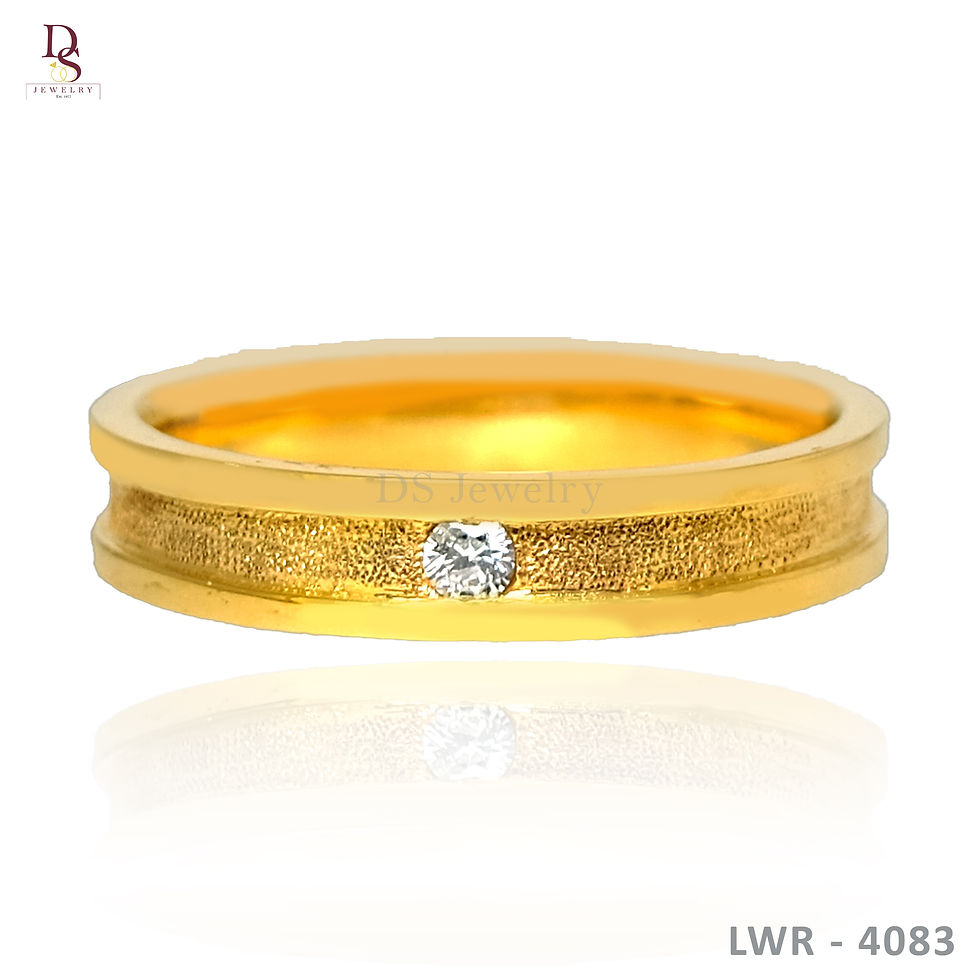 14K-YG Solo Diamond Wedding Ring