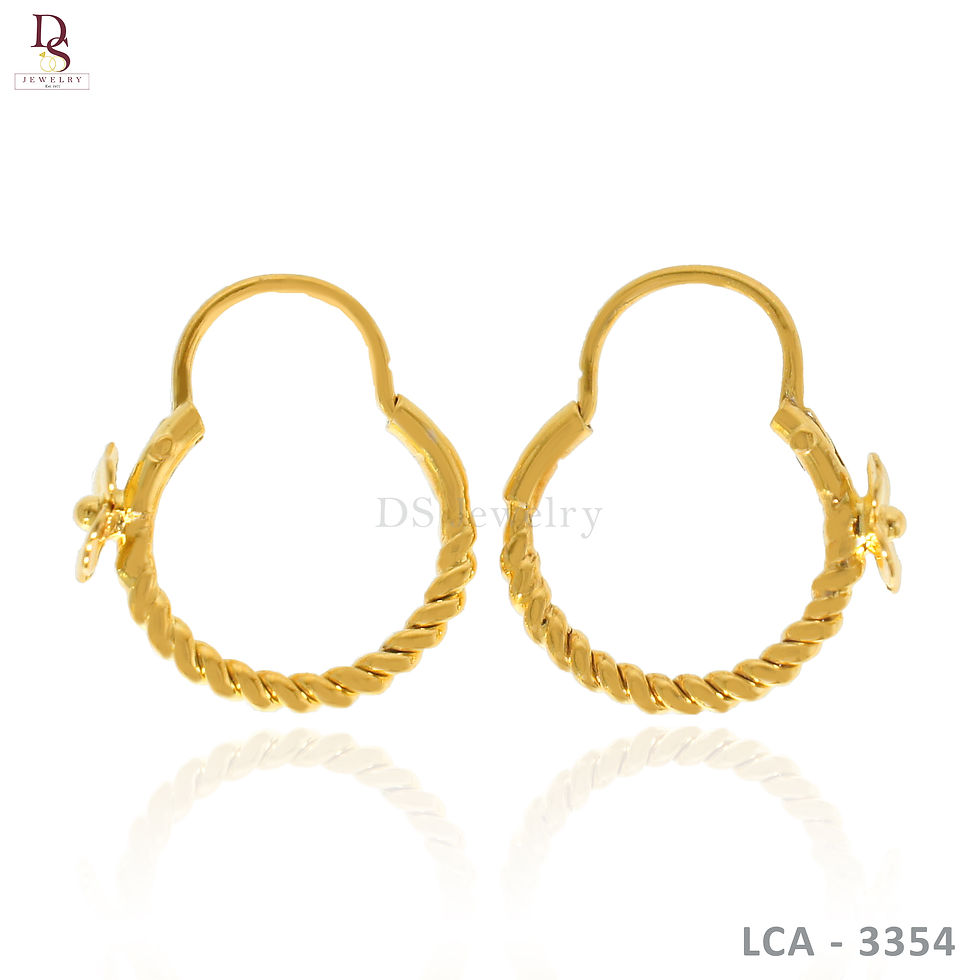 14K-YG Flower Creolla Earrings