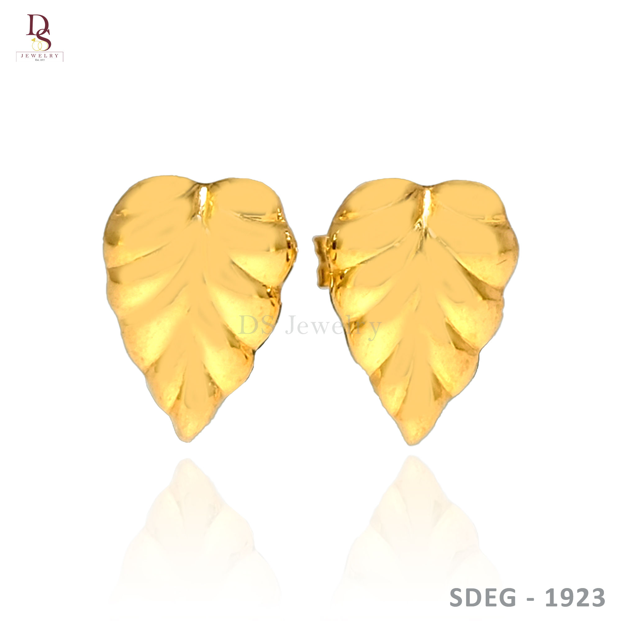 18K-YG Leave Pushpull Earrings